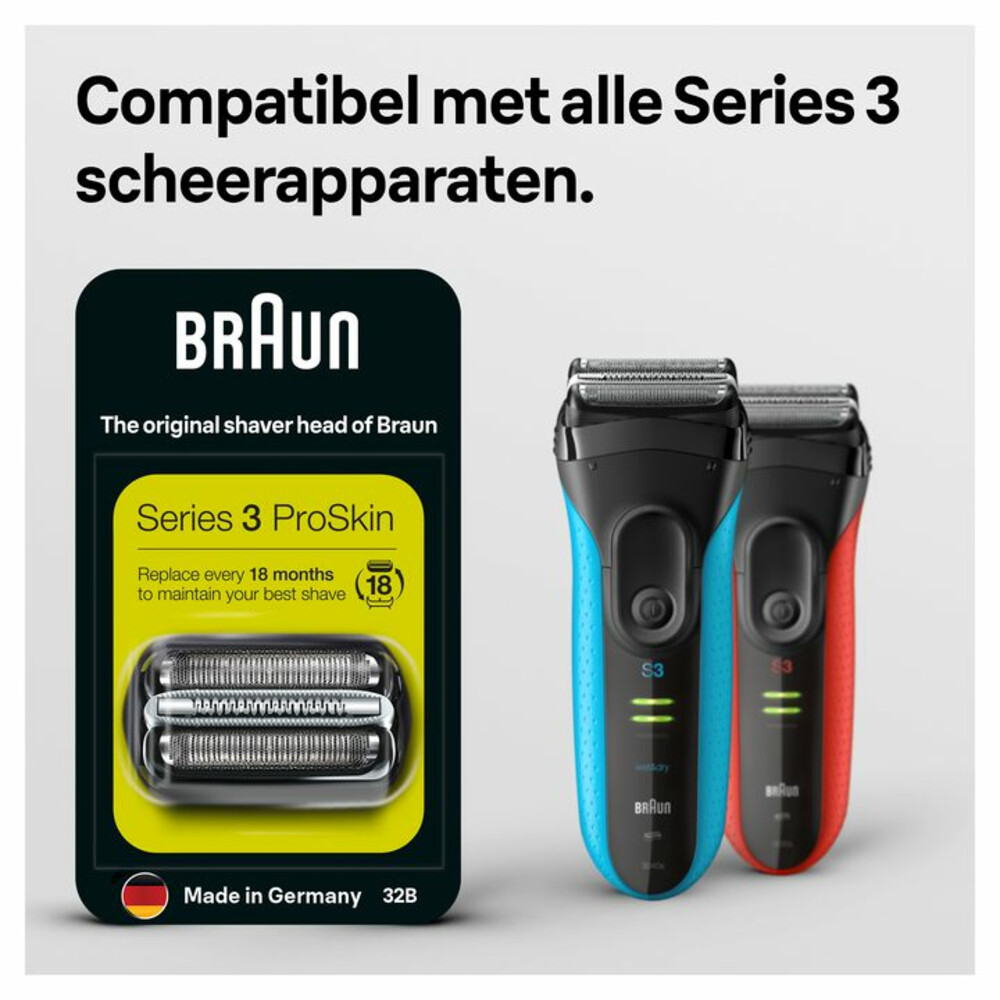 Braun Elektrisch Scheerapparaat Vervangingskop Series 3 32B Zwart