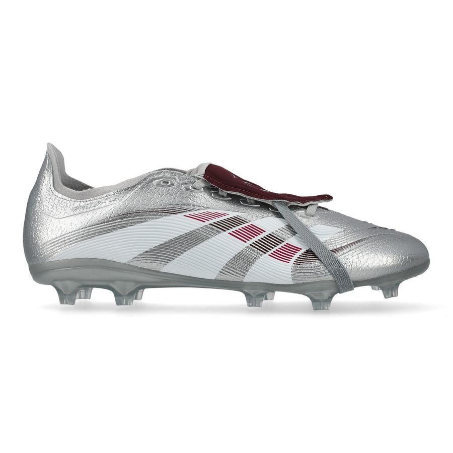 adidas Predator League Fold-over Tongue FG/AG Jude Bellingham Chrome Dream - Argenté/Legacy Burgundy/Bordeaux ÉDITION LIMITÉE