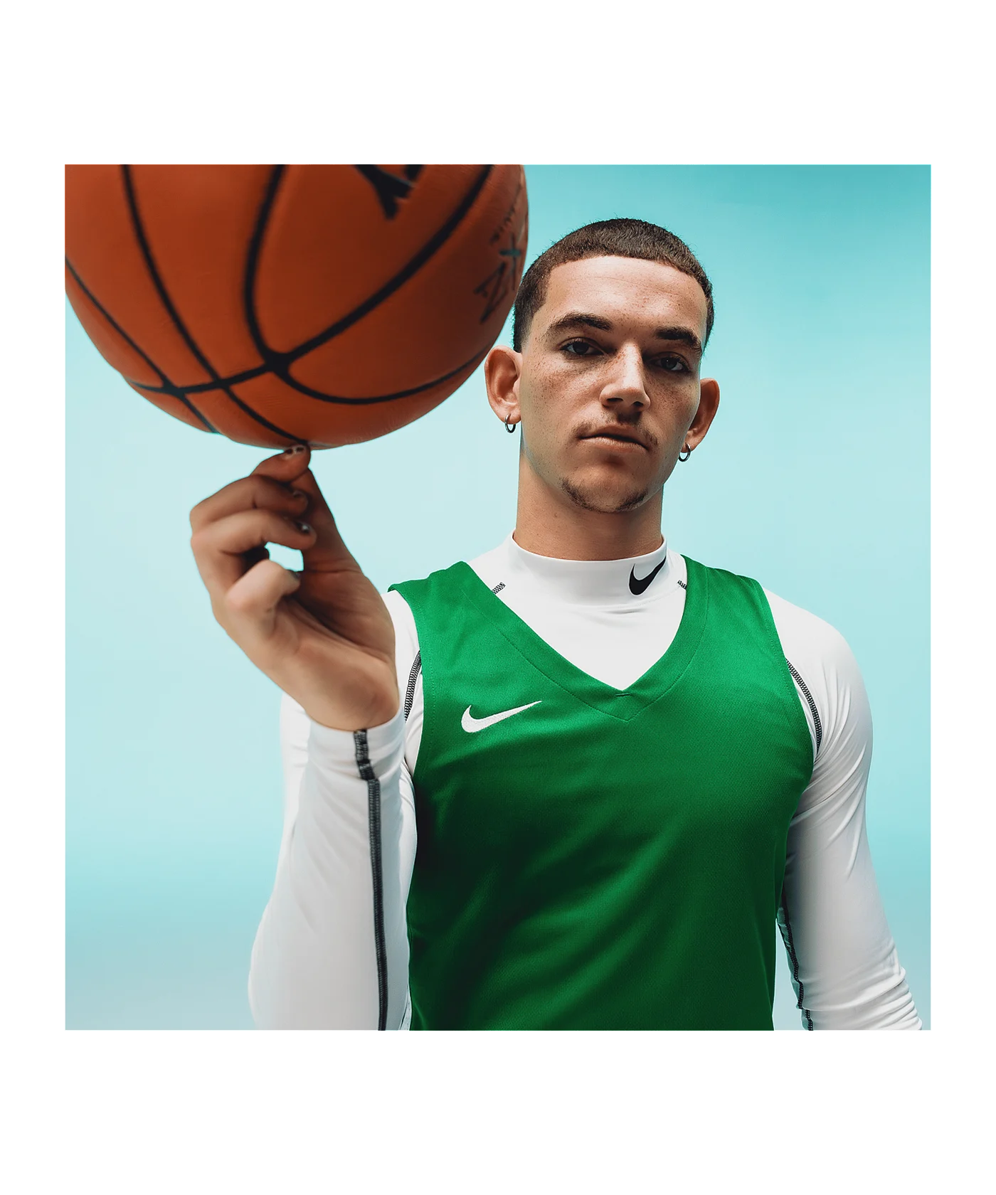 Nike Team Basketball Stock Trikot Grün Weiss F302
