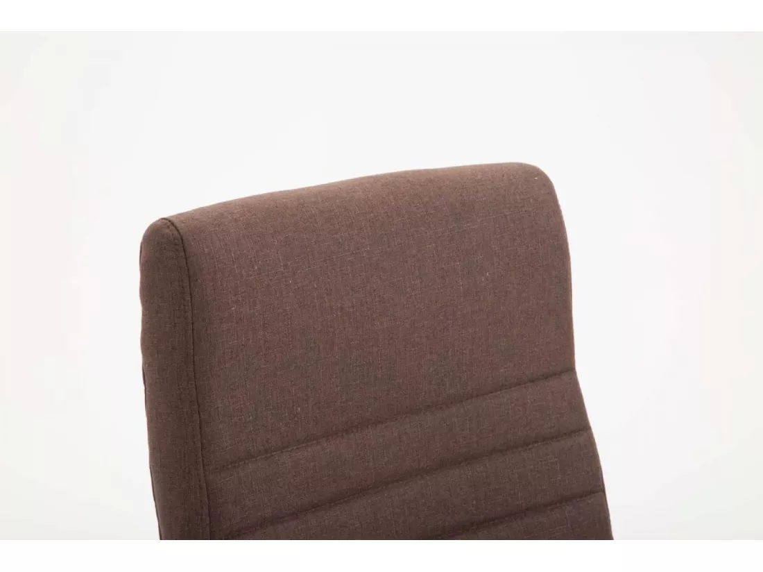 Chaise de bureau - Tissu & Noir - Marron - Valais