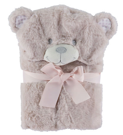 Nørgaard Madsens Tagesdecke m. Teddybärkopf - 75x95 cm - Beige