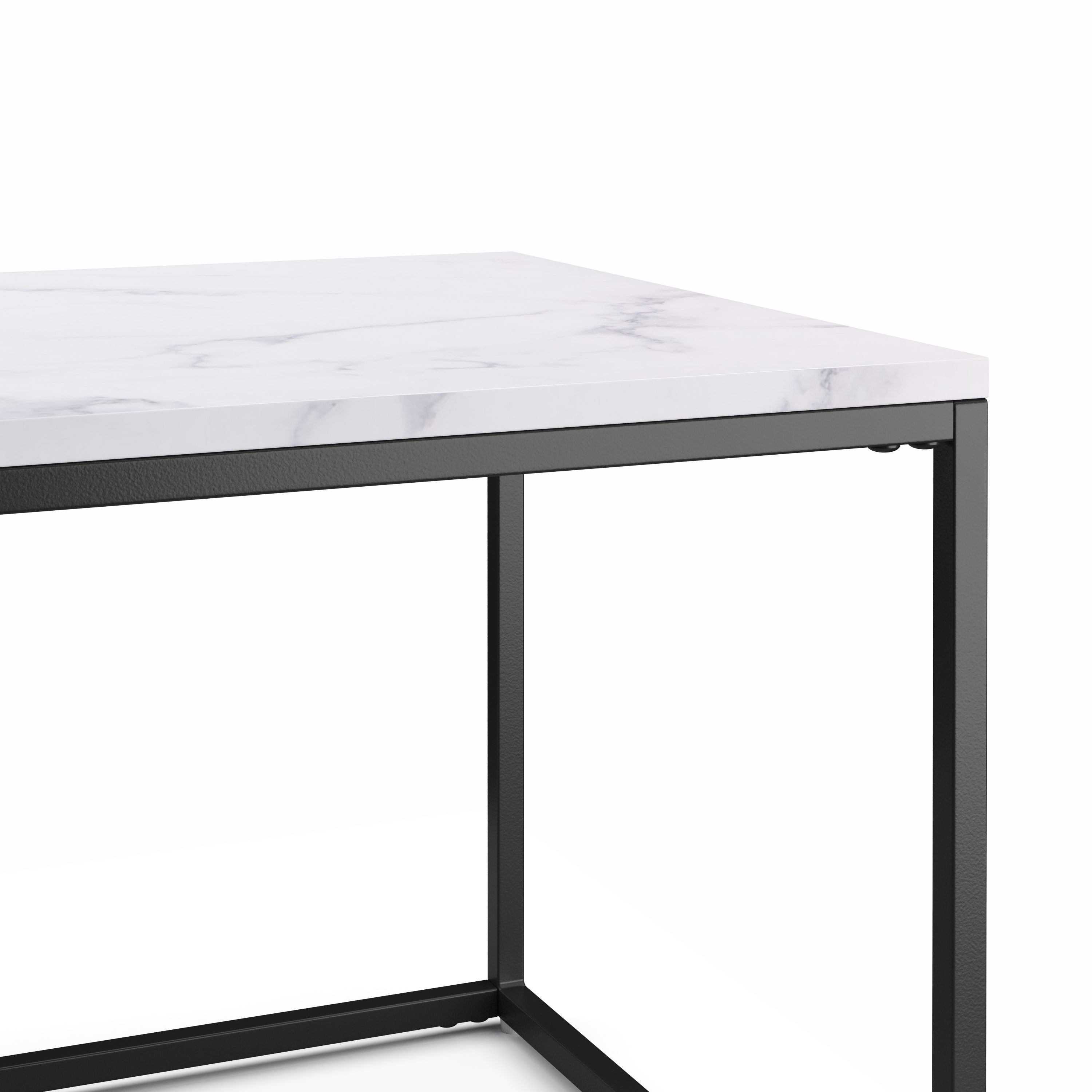 Beistelltisch ZARA weiss/schwarz