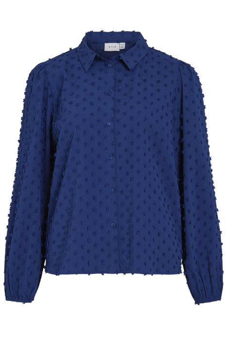 Vila blauwe dames blouse