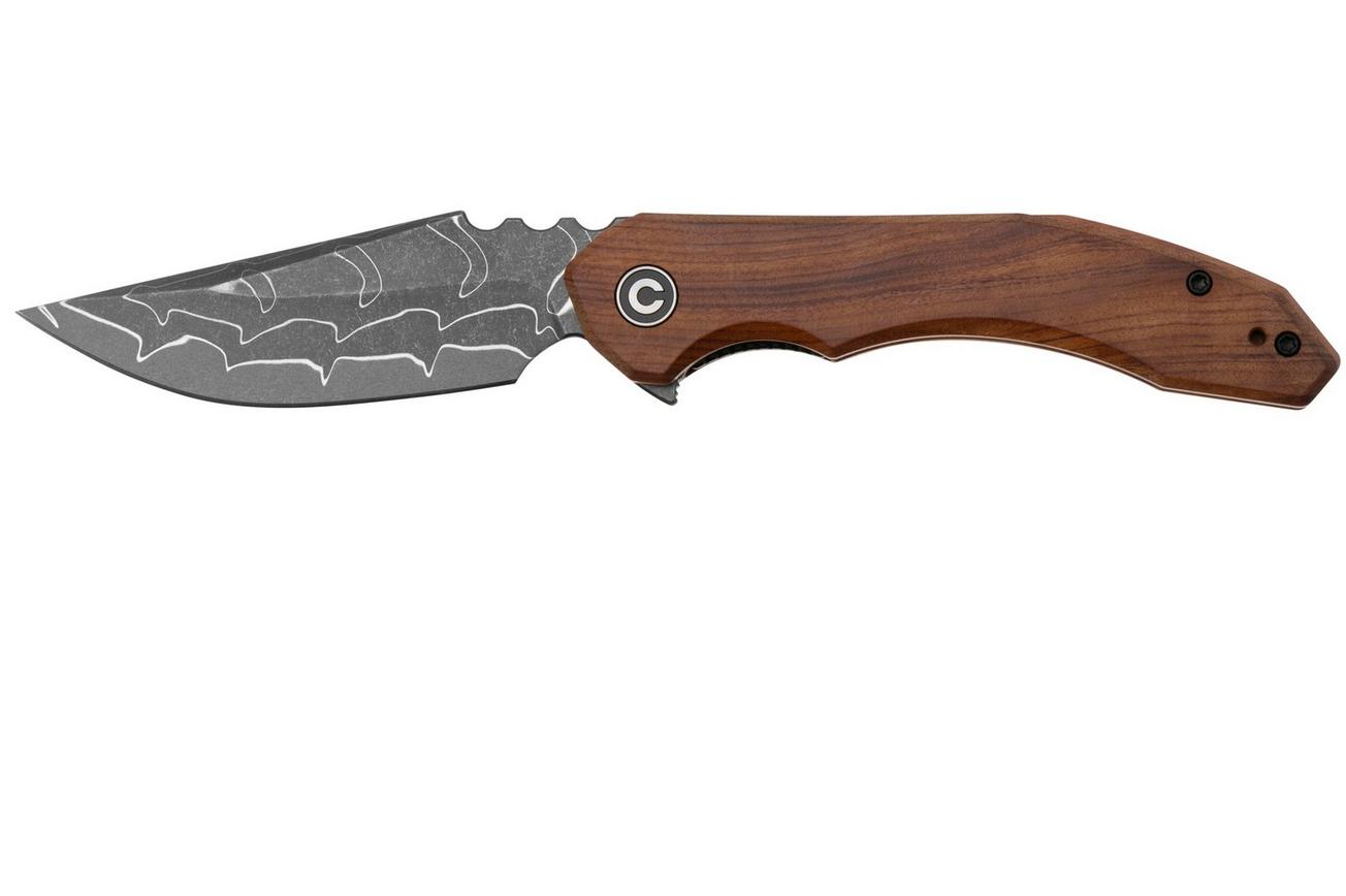 Civivi Bluetick C23050-DS1 Damascus, Cuibourtia Wood, Nested Liner Lock, zakmes