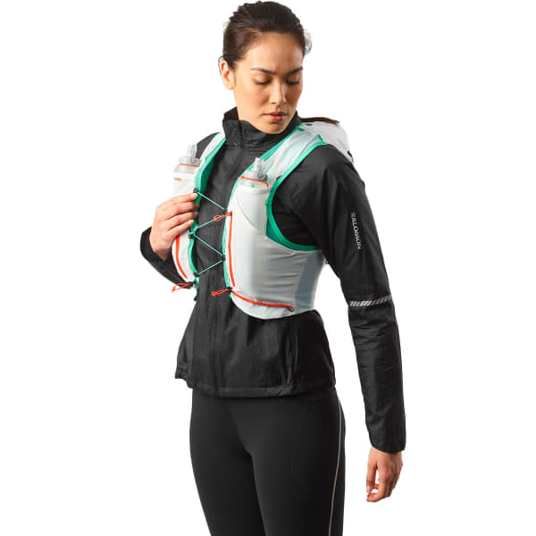 Sac trail SALOMON ADV SKIN 12 SET WHITE/ELECTRIC GREEN