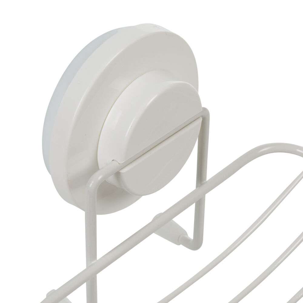Porte savon blanc à ventouse blanc