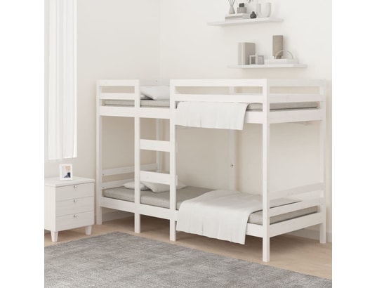 VIDAXL - Lit superposé blanc 75x190 cm bois de pin massif