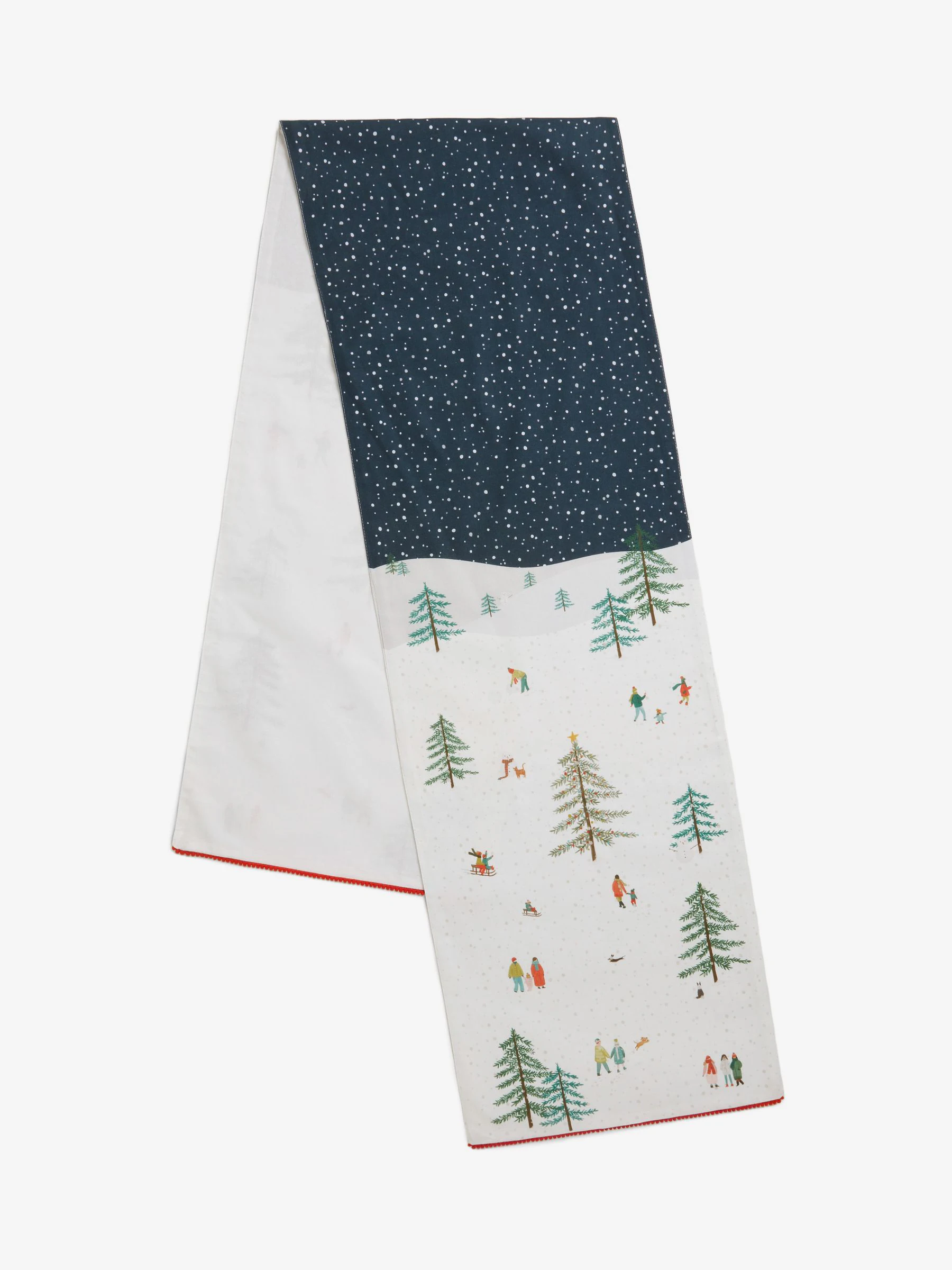 Mini tafelloper met Kerstmis scène