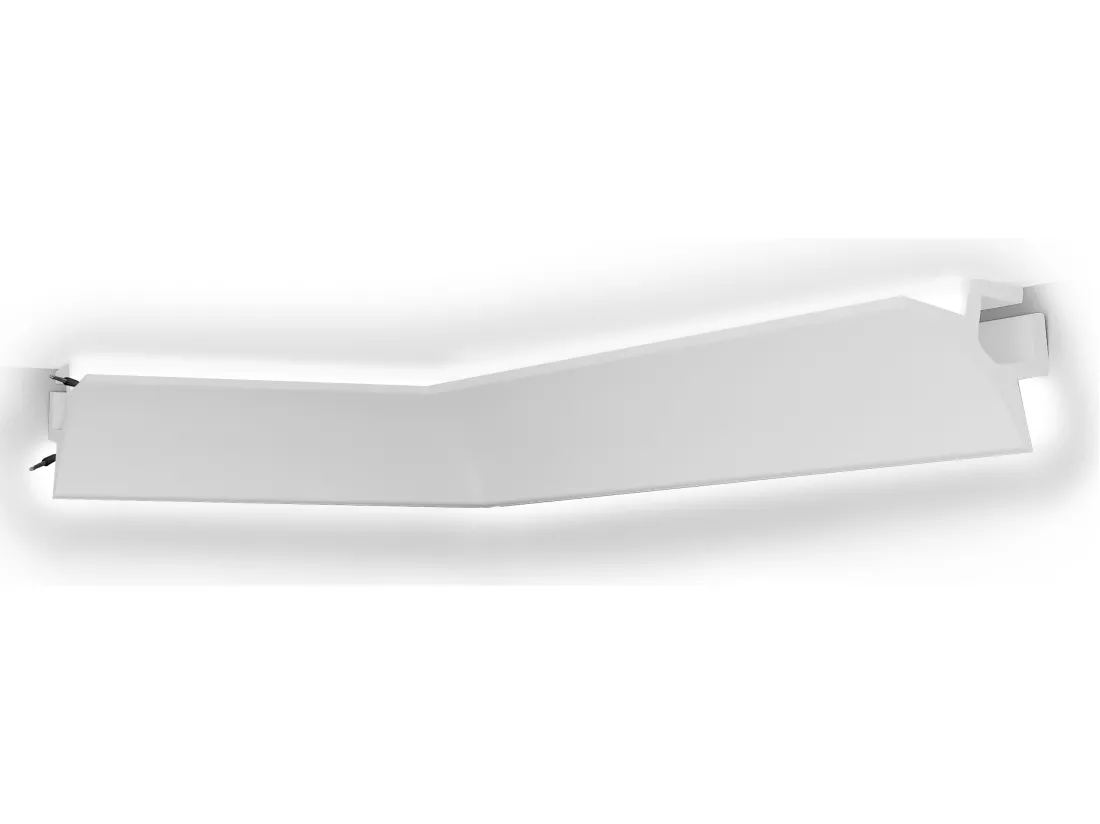 Lot de 3 corniches plafond en polystyrène L290 x l6 x H10 cm blanc - CARINTIA