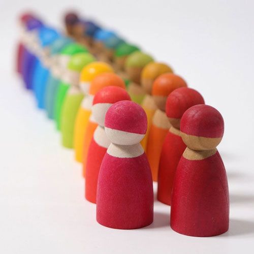 Grimm's popjes vrienden regenboog - 12 st