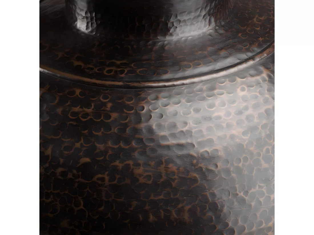 HONORE - Vase alu L60cm H70cm couleur cuivre noir antique effet martelé