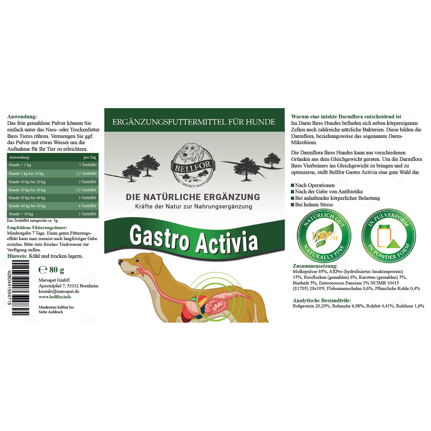 Gastro activia - poudre - 80g