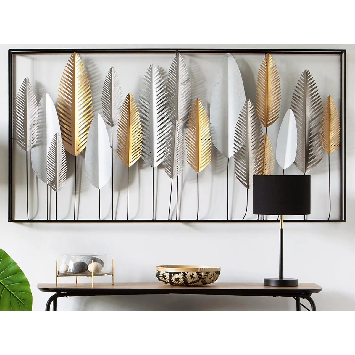 Atmosphera, Createur D'Interieur Atmosphera Décoration Murale en Métal Feuilles