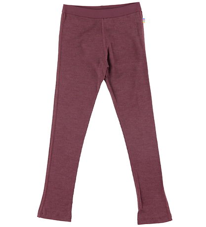 Joha Leggings - Rib - Wolle/Seide - Bordeaux