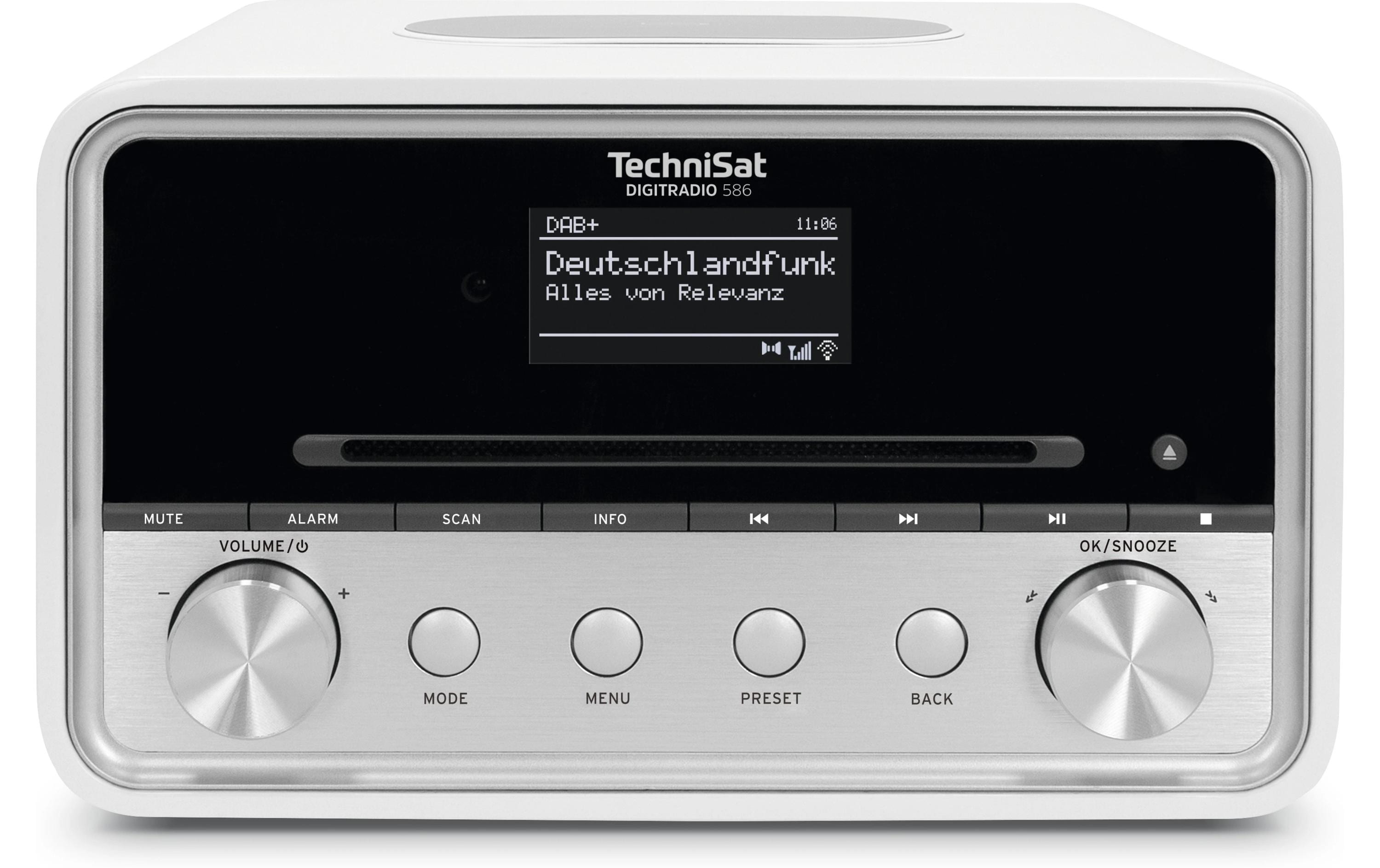 DAB+ Radio DigitRadio 586 Silber/Weiss<br>Hybridradio mit Online-Streaming-Möglichkeit