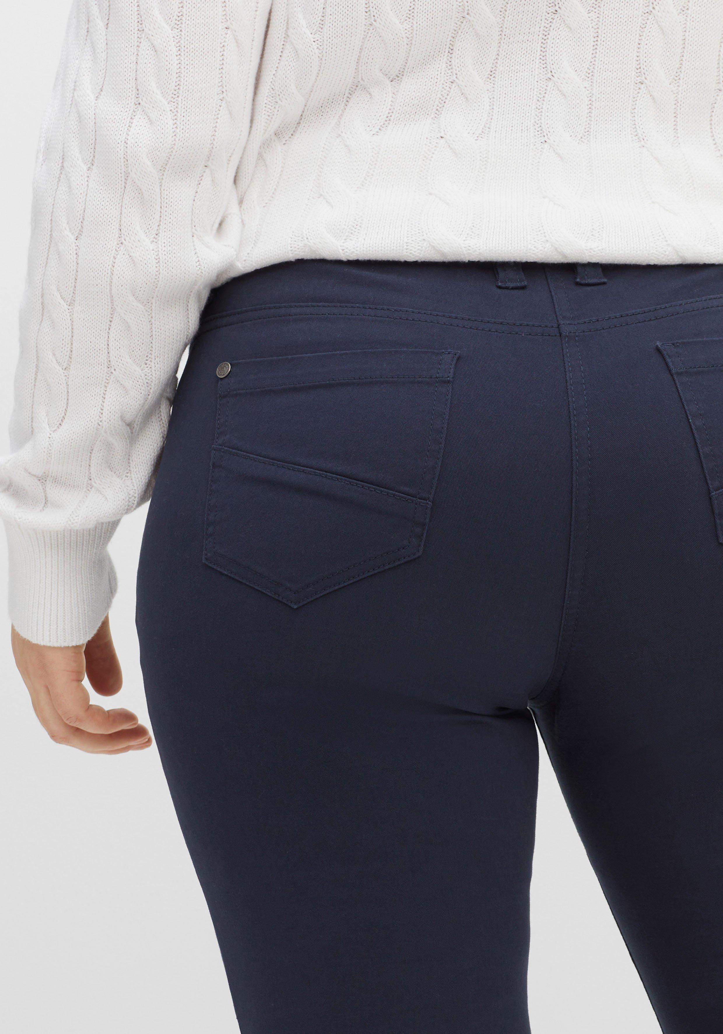 Skinny Twillhose mit Gummibund