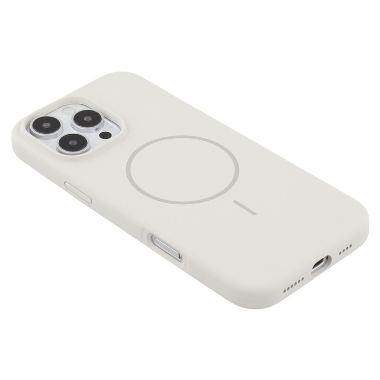 iPhone 16 Pro MagSafe Silikon Case Hülle - Weiss