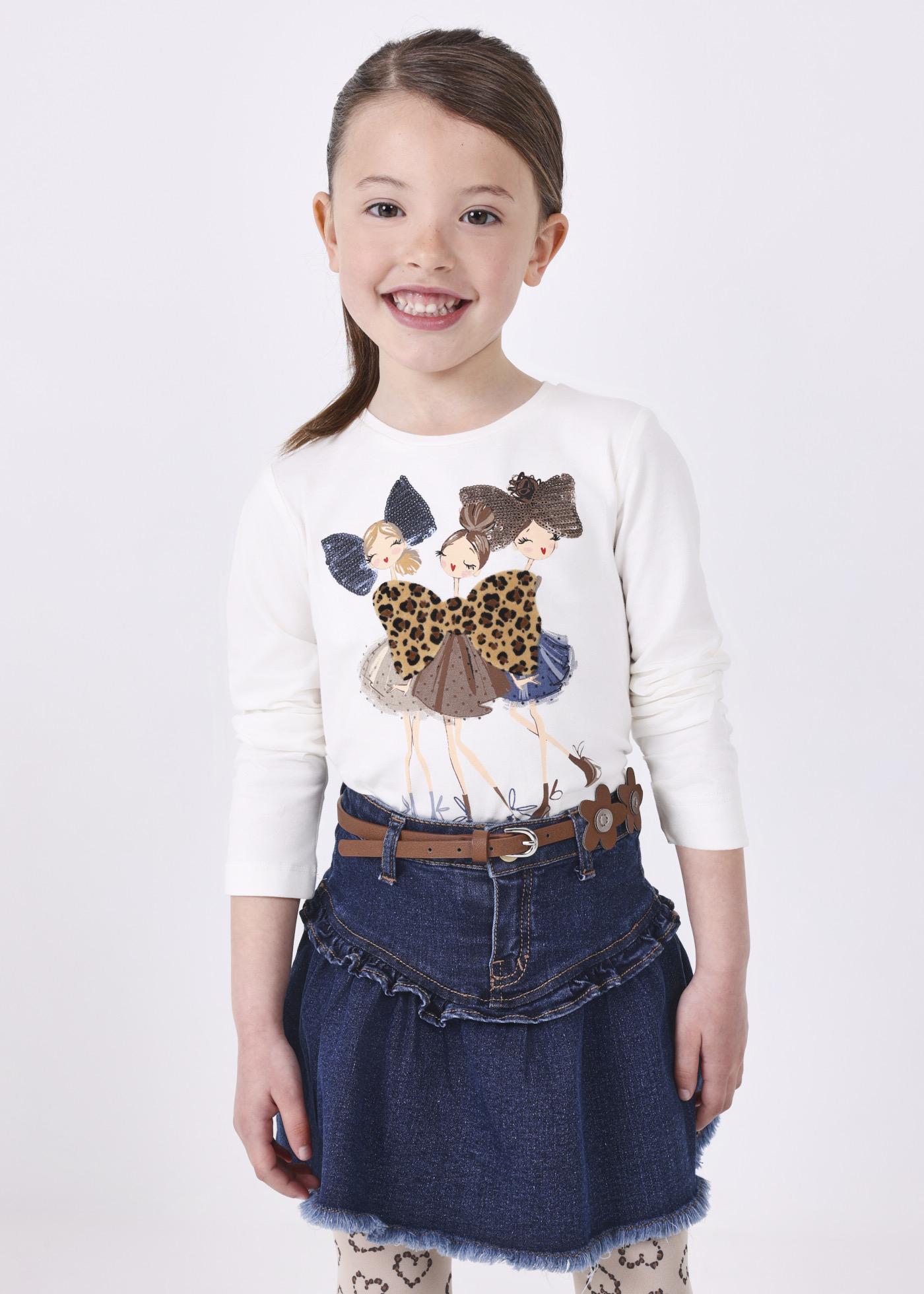 Camiseta feminina de algodão estampado