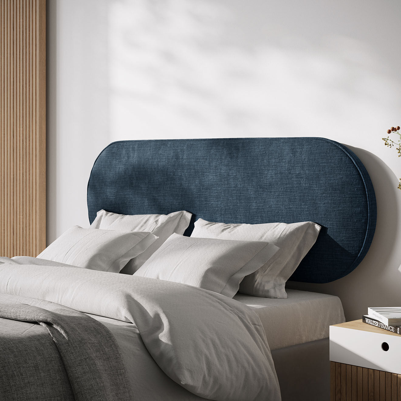 Micadoni Tête de lit à suspendre Skitty bleu roi - 140x60 cm