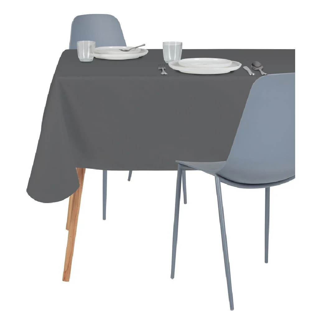 Nappe en tissu 140x200cm polyester gris foncé
