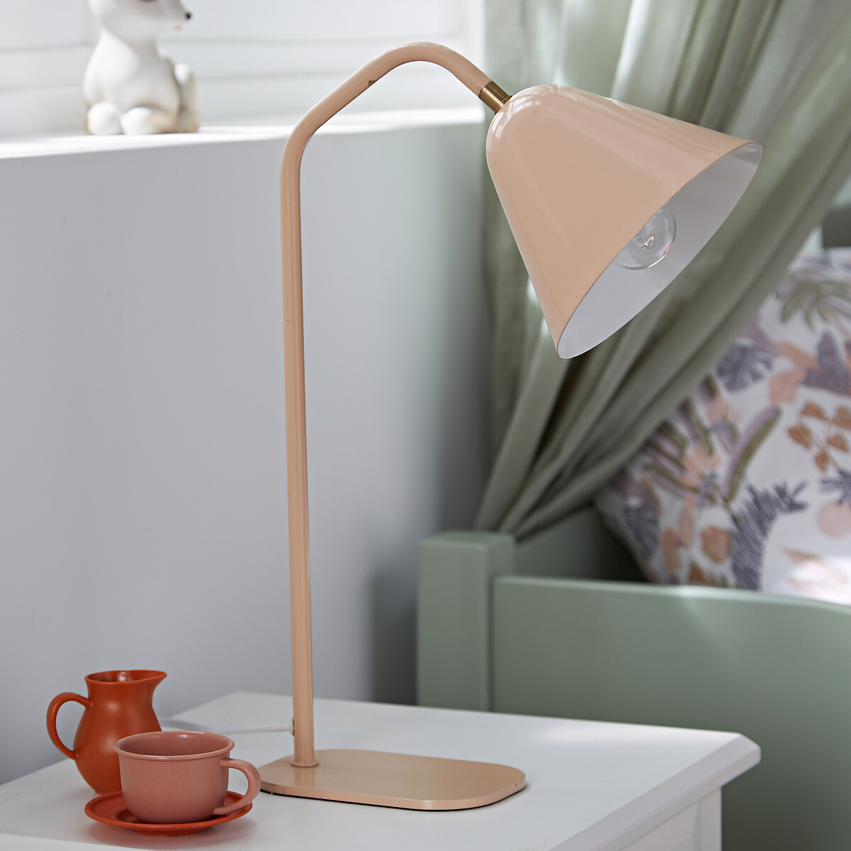 LA REDOUTE INTERIEURS<br>Candeeiro de mesa em ferro, Copita
