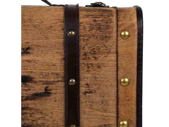 Valise en bois marron 38x23x13