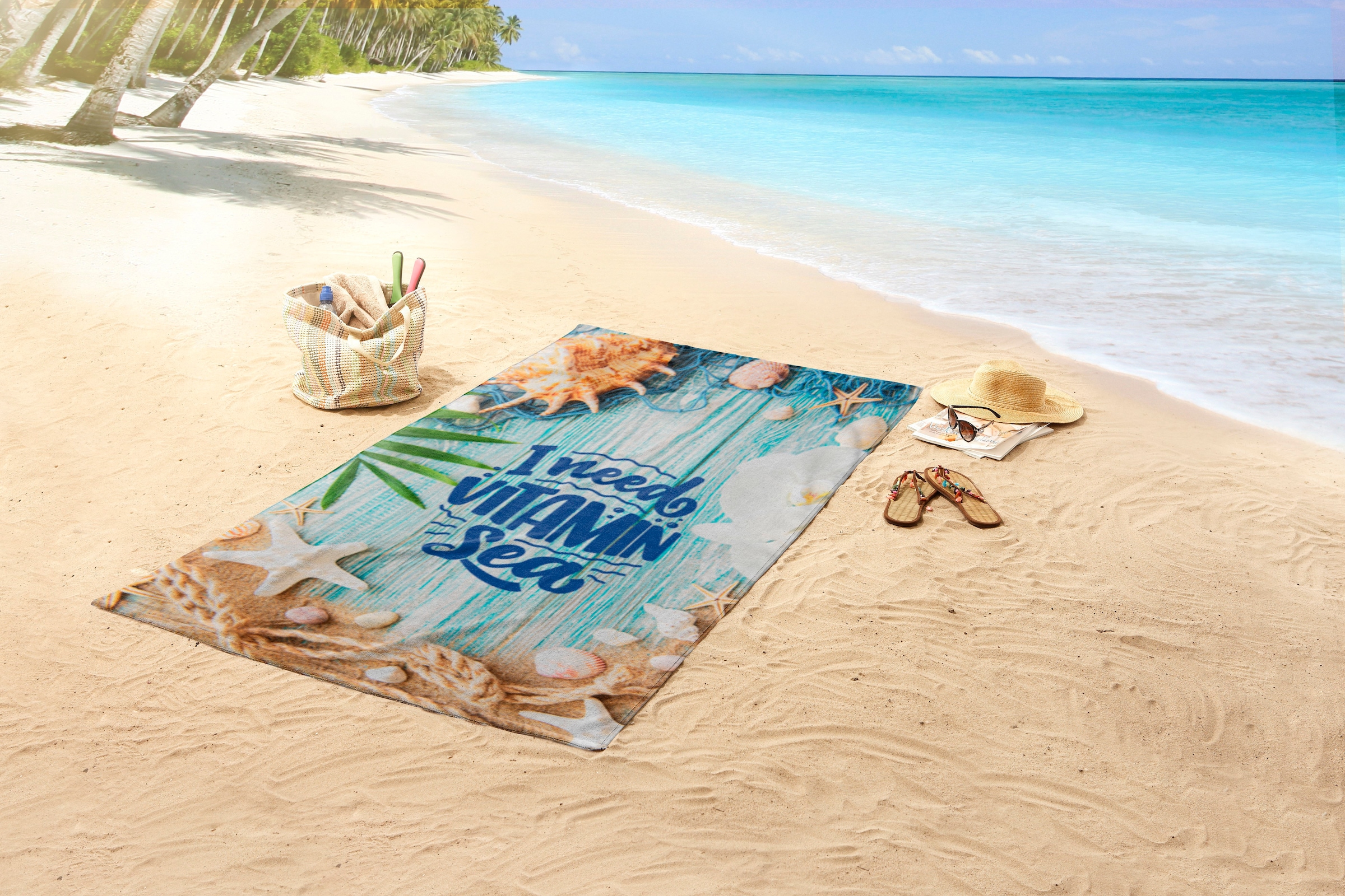 good morning Strandtuch »Vitamin Sea« Mikrofaser, 100x180, Schnelltrocknend, Sommer, Strand, Erwachsene