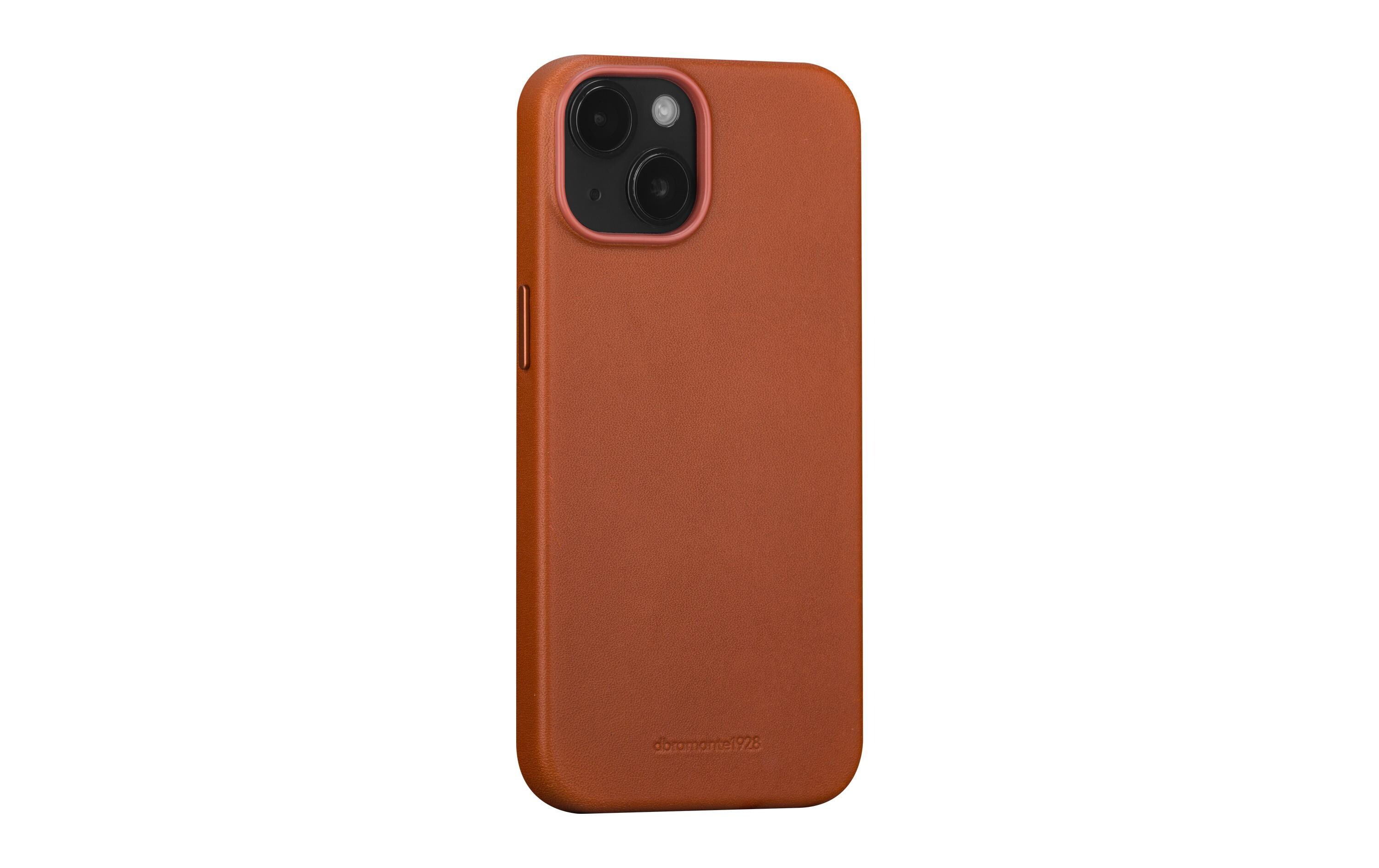 Book Cover Roskilde iPhone 15 BraunSchutzhülle aus Leder mit MagSafe-Funktion für das Apple iPhone 15
