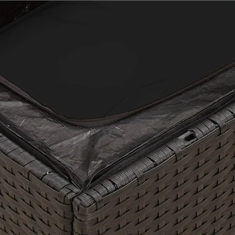 vidaXL - Tuinbank - Zwart - Poly rattan