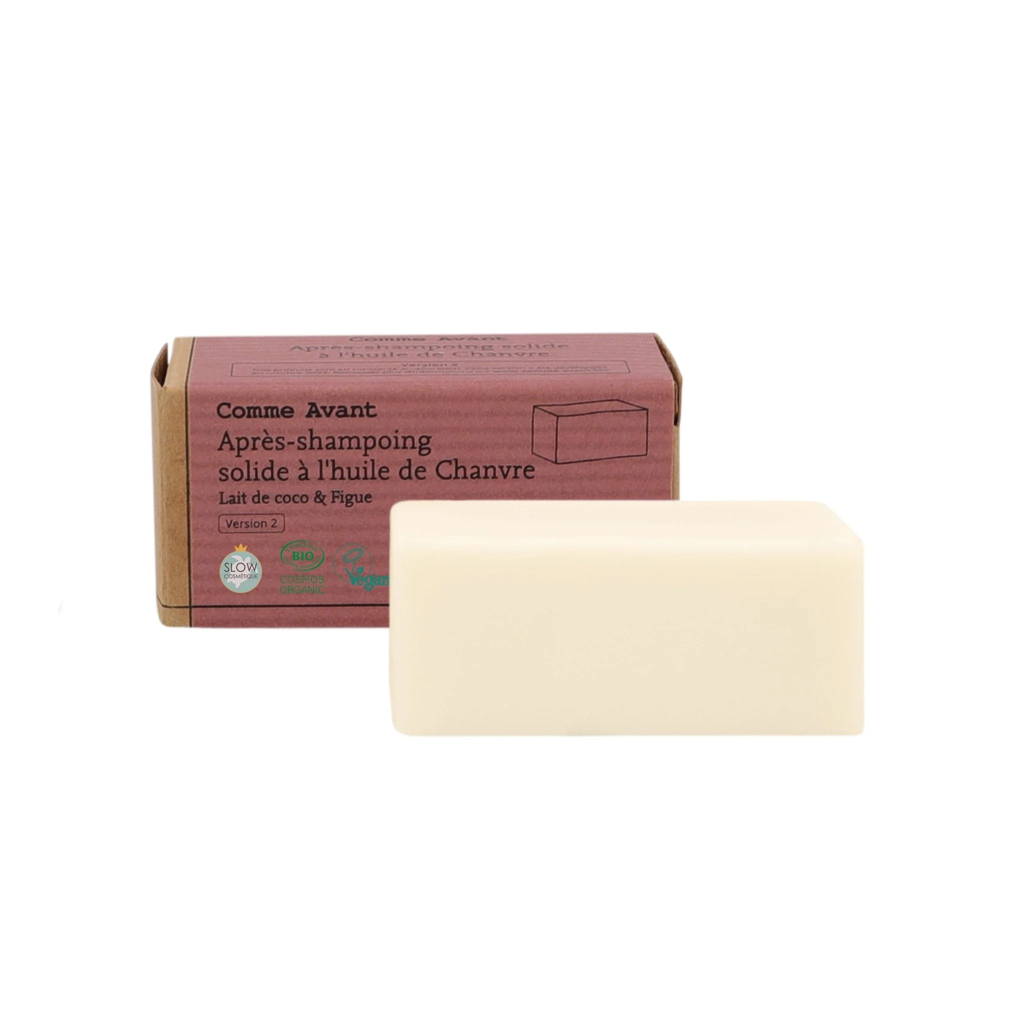 Après-shampoing solide à l'huile de chanvre - Version 2 - 1 après-shampoing - 45g / Brut sans parfum