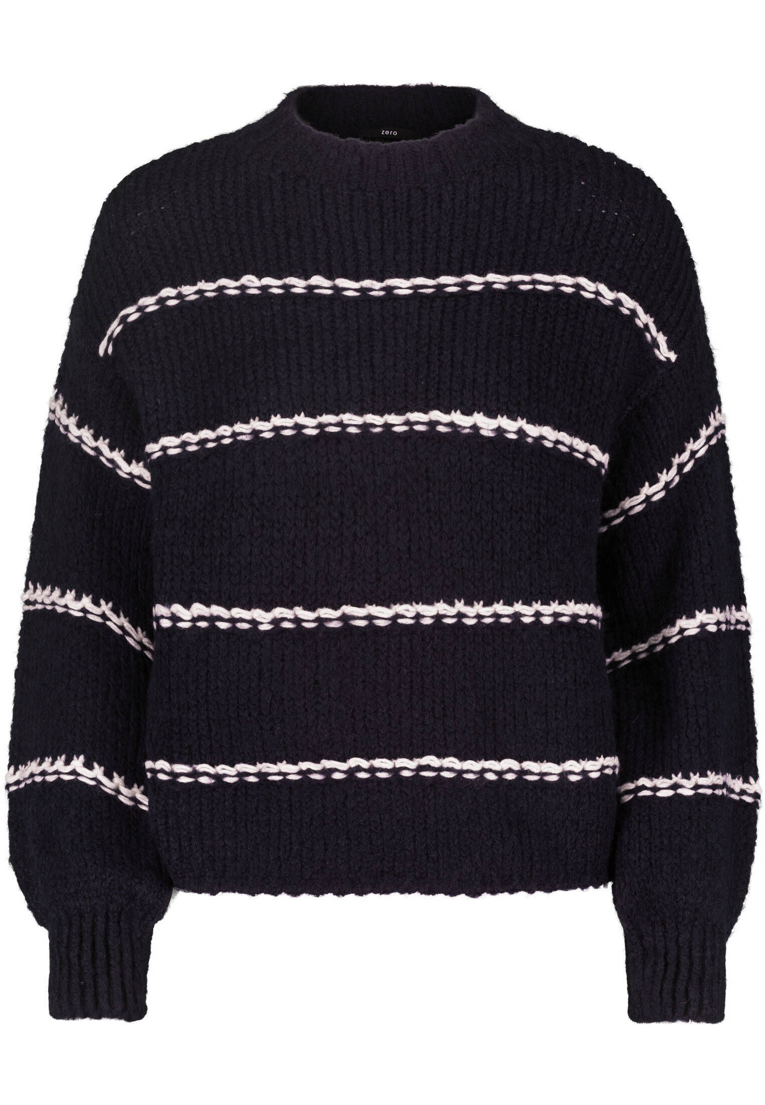 zero| Damen Strickpullover mit Streifen