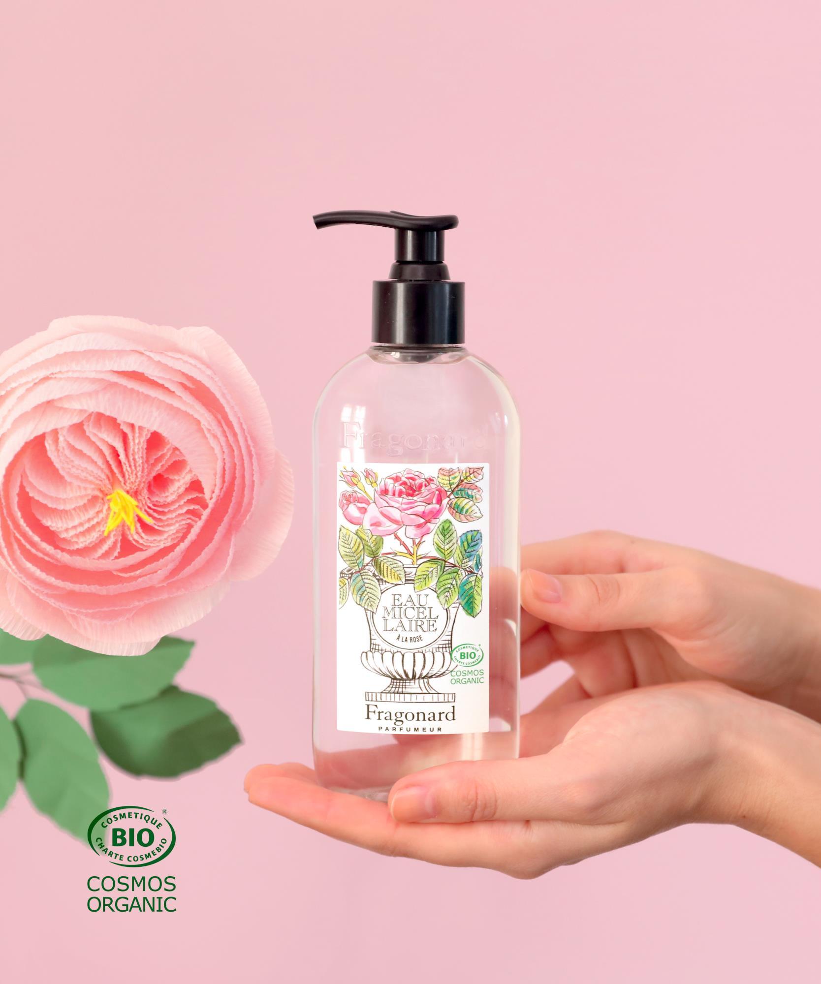 Eau micellaire certifiée BIO  Rose - Flacon pompe 250 ml