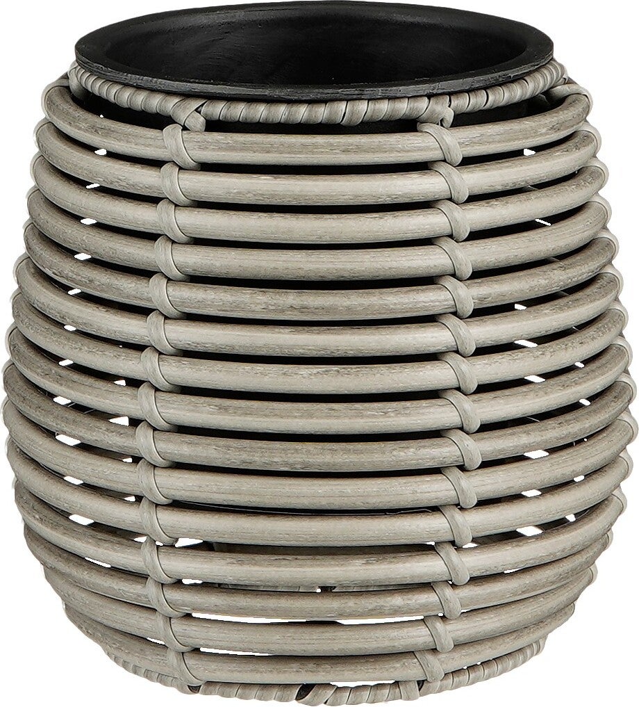 Mica Decorations bloempot Cesena grijs D 17 H 17 cm