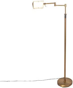QAZQA - Modern Design Stehleuchte I Stehlampe I Standleuchte I Lampe I Leuchte Bronze inkl. LED mit Touch Dimmer - Notia Dimmer I Dimmbar I Wohnzimmer I Schlafzimmer - Stahl Länglich - I (nicht austau