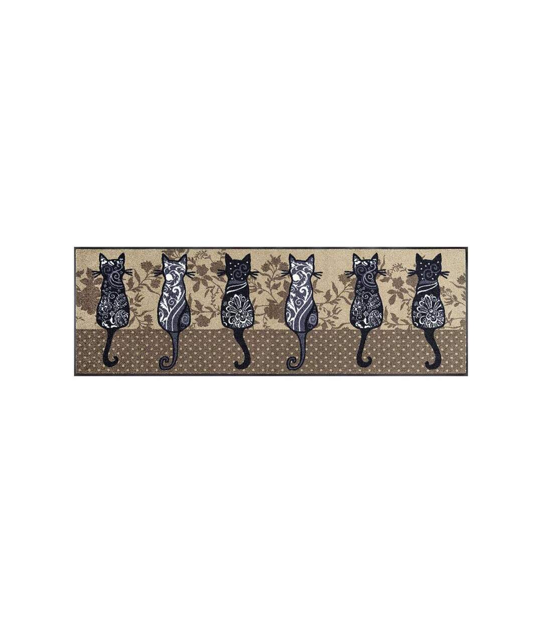 Paillasson KATZENBANDE TX Marron 50x75 OEKO TEX Fait en Europe