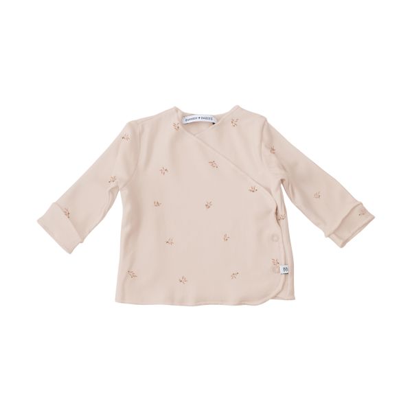 Bamboom T-Shirt Met Overslag - Lange Mouw -  1 Mnd - Olives