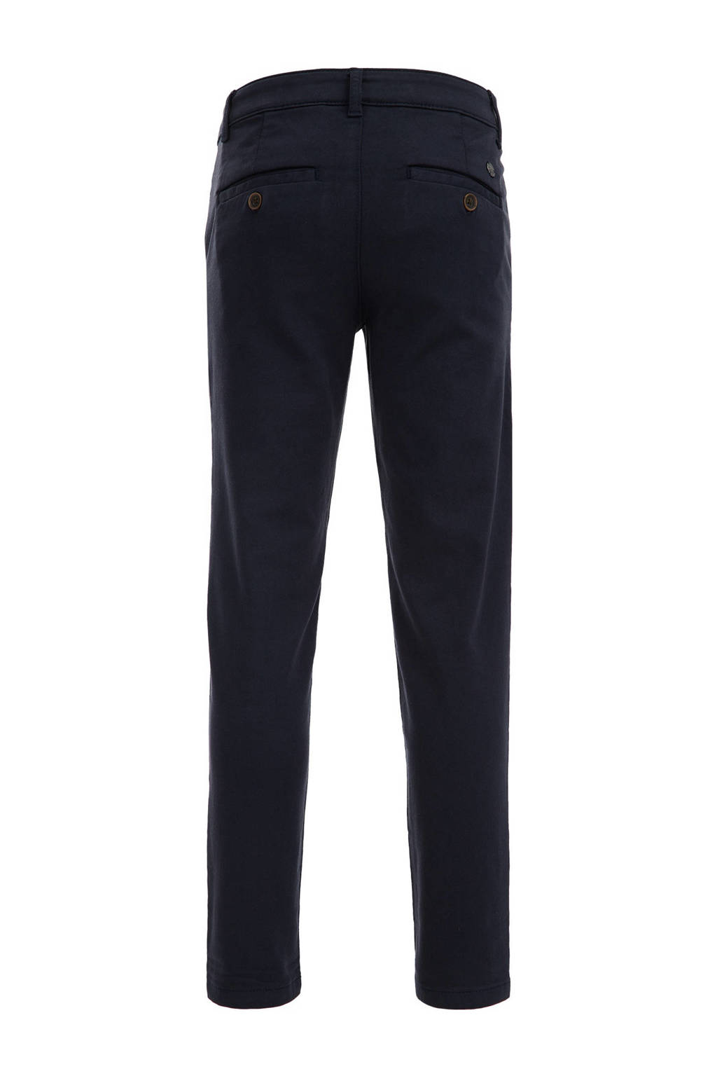 slim fit broek donkerblauw