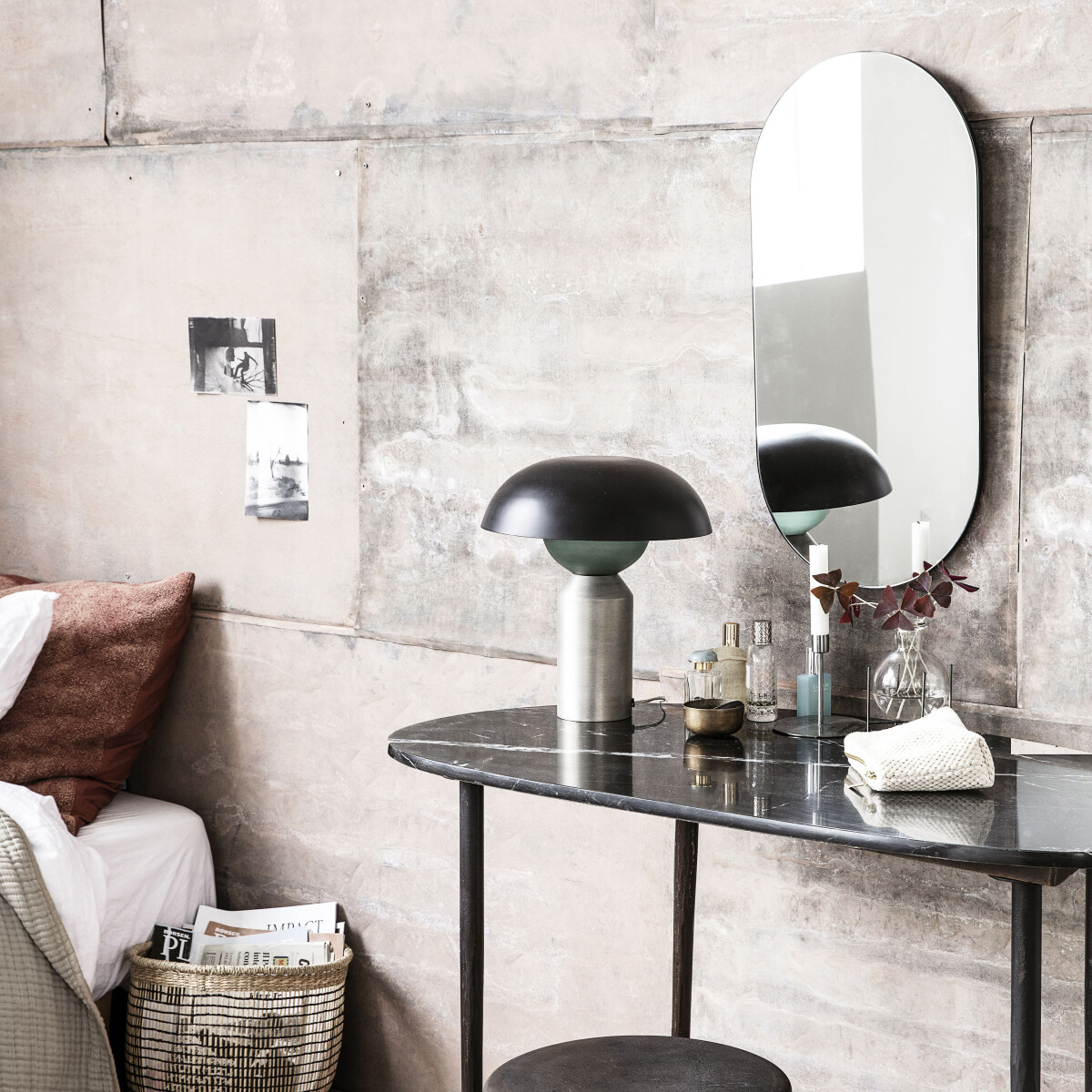House Doctor - Spejl - Walls - Oval - Klar - 70X35 CM