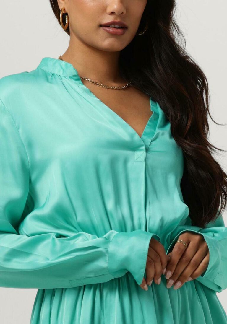 EST\\'SEVEN turquoise est'seven mini jurk est&rsquo;journee dress bambu