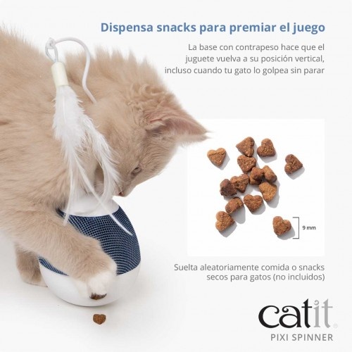 Brinquedo giratório Cat it pixi com porta-petiscos azul para gatos