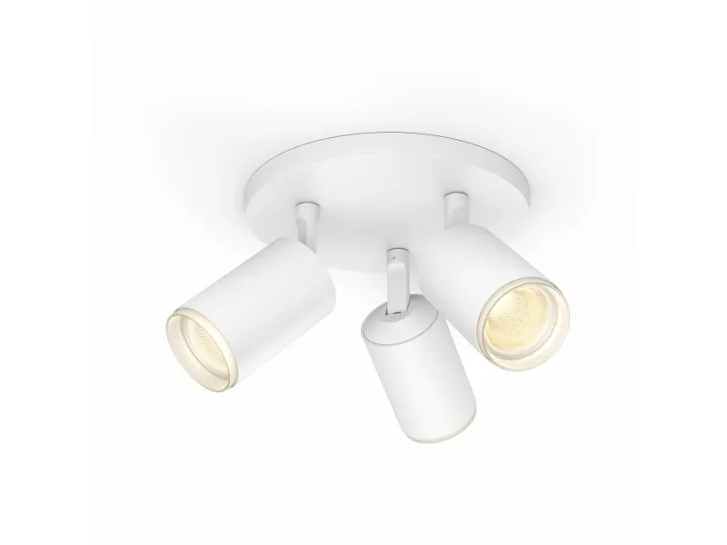 Philips Hue White and Color Ambiance Fugato - Spotlys - LED-lyspære x 3 - GU10 - total: 17.1 W - klasse A  - 16 millioner farver - hvid