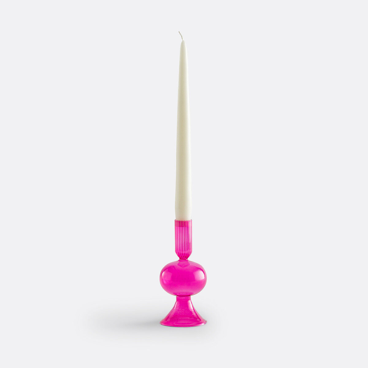 LA REDOUTE INTERIEURS<br>Castiçal de vidro Alt.14,5 cm