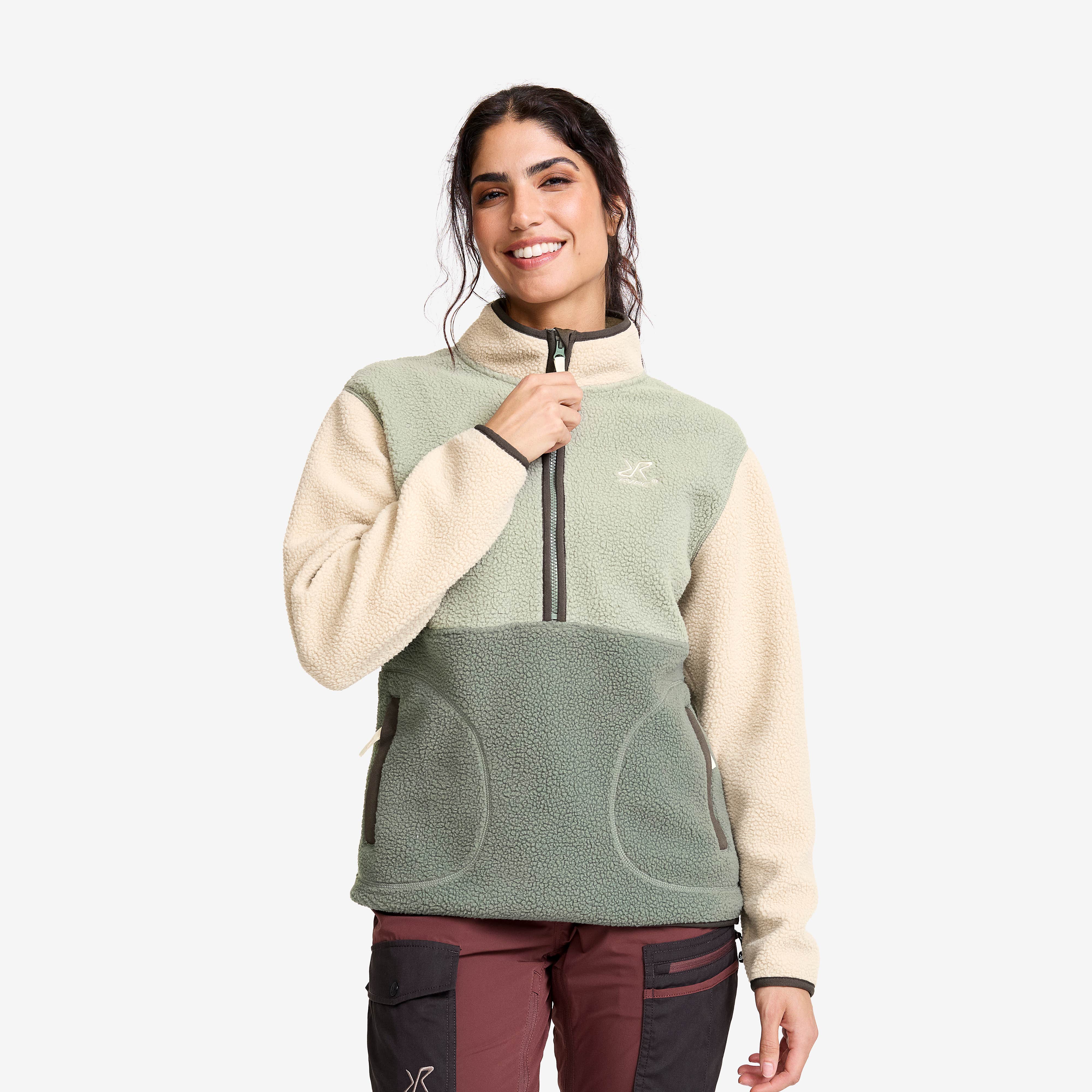 Canyon Half-zip Pile Fleece Dame Peyote/Shadow Green
