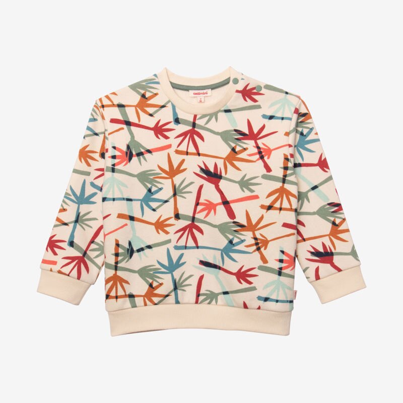Sweat bébé garçon néo camo palmes jaune Catimini Jaune