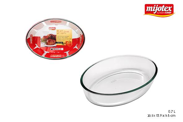 PLAT OVALE EN VERRE 0.7L