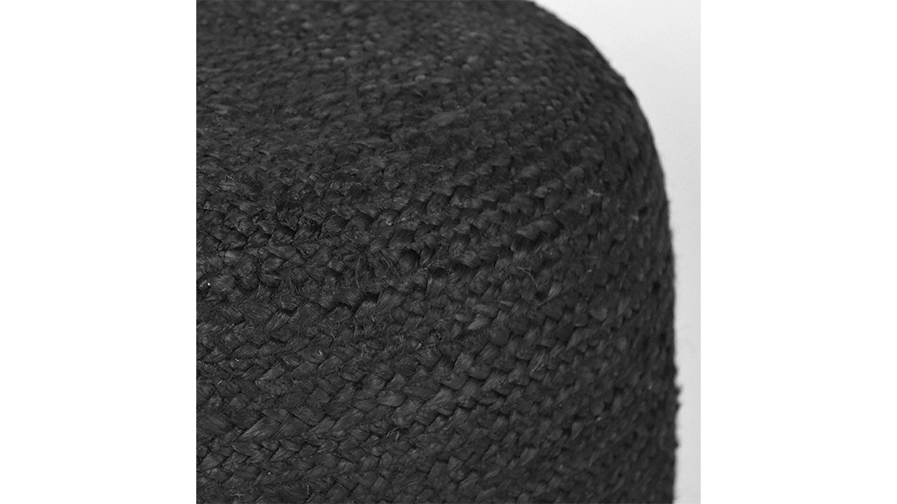 Poef Zwart SH-24.091 Jute B50 x D50 x H35 cm