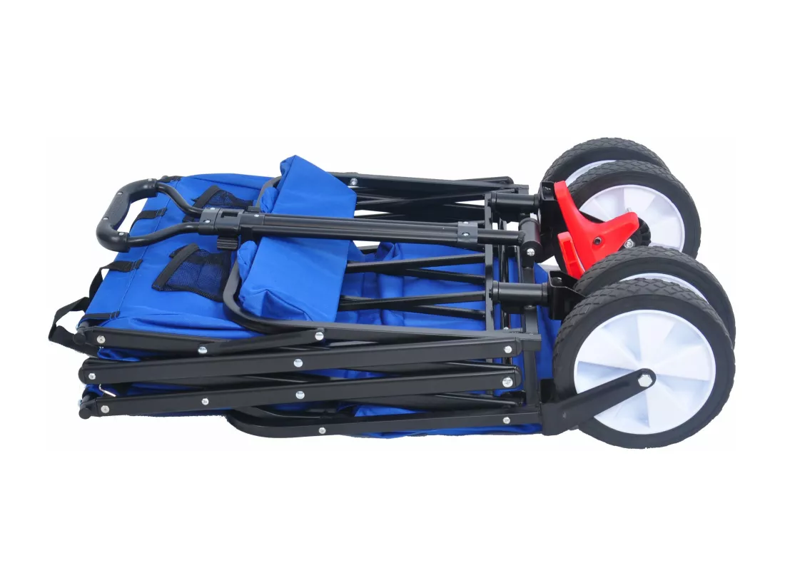 Chariot pliable en tissu,d108cm×w52cm,rouge