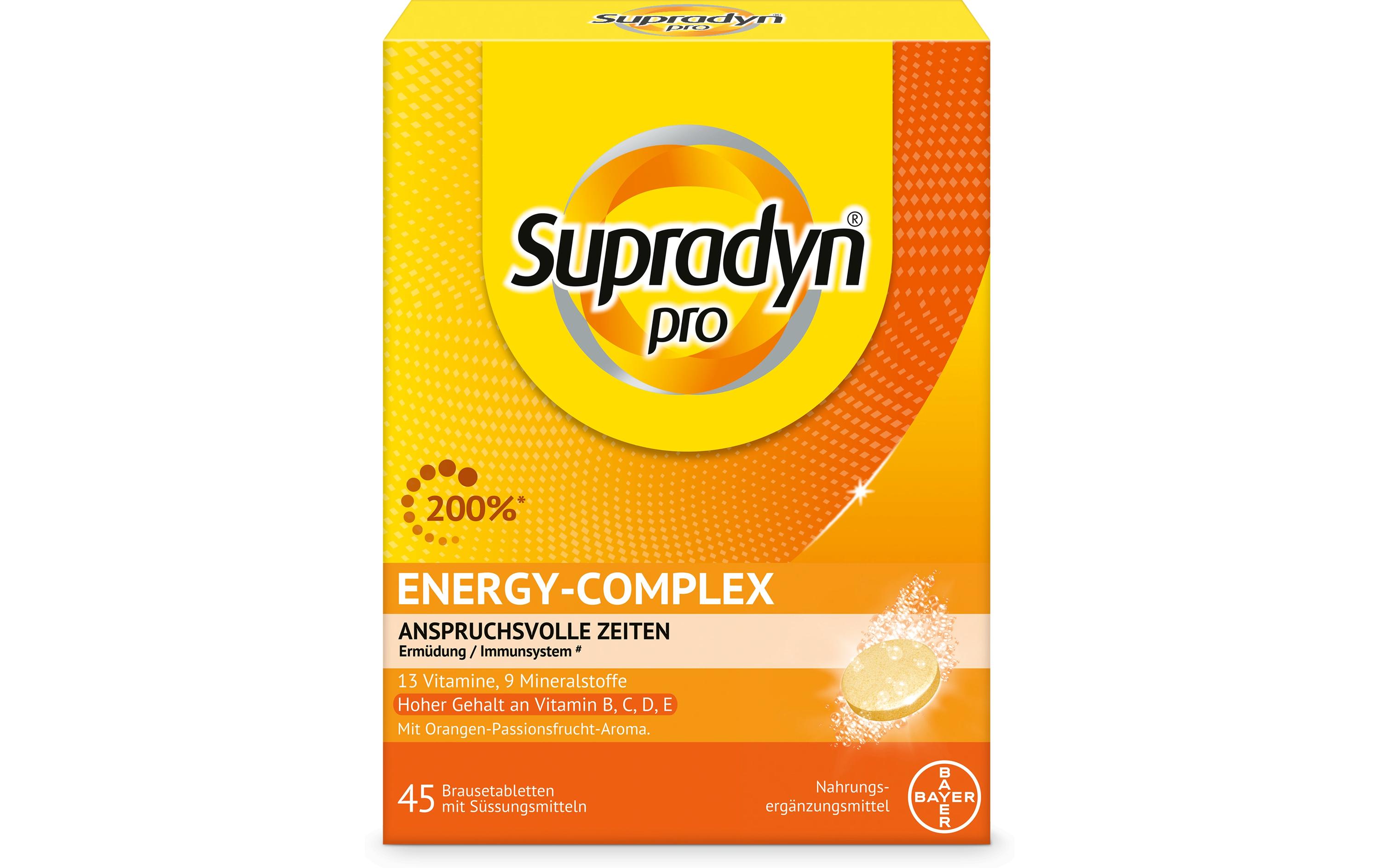 Pro Energy-Complex 45 BrausetablettenVeganes Multivitaminpräparat mit wichtigen Nährstoffen für anspruchsvolle Zeiten