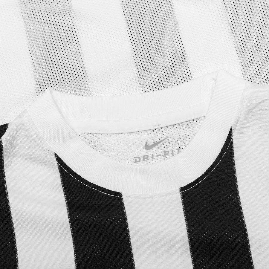 Nike Maillot Dri-FIT Striped Division IV - Blanc/Noir Manches Longues Enfant