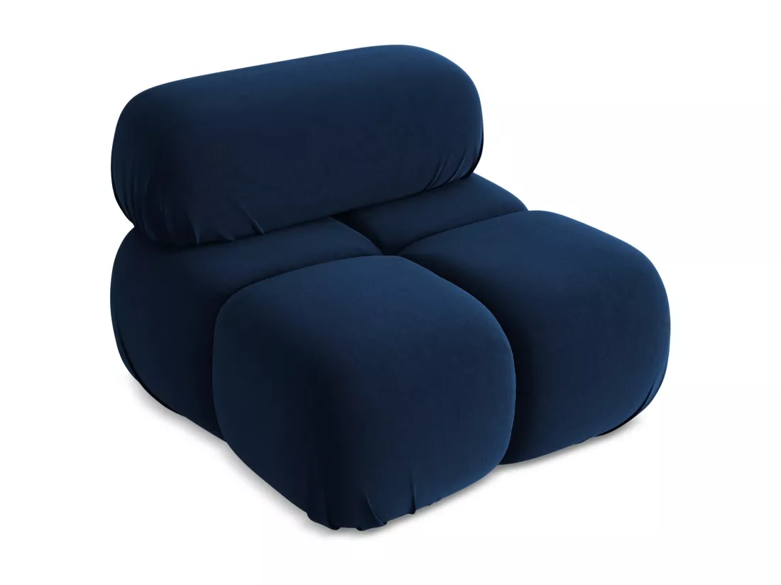 Fauteuil en Samt - bleu royal - LOKUA